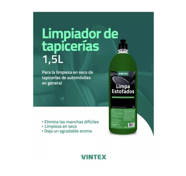 Vintex Limpia Estofados 1.5Lts Limpiador Interior Concentrado - Imagen 2