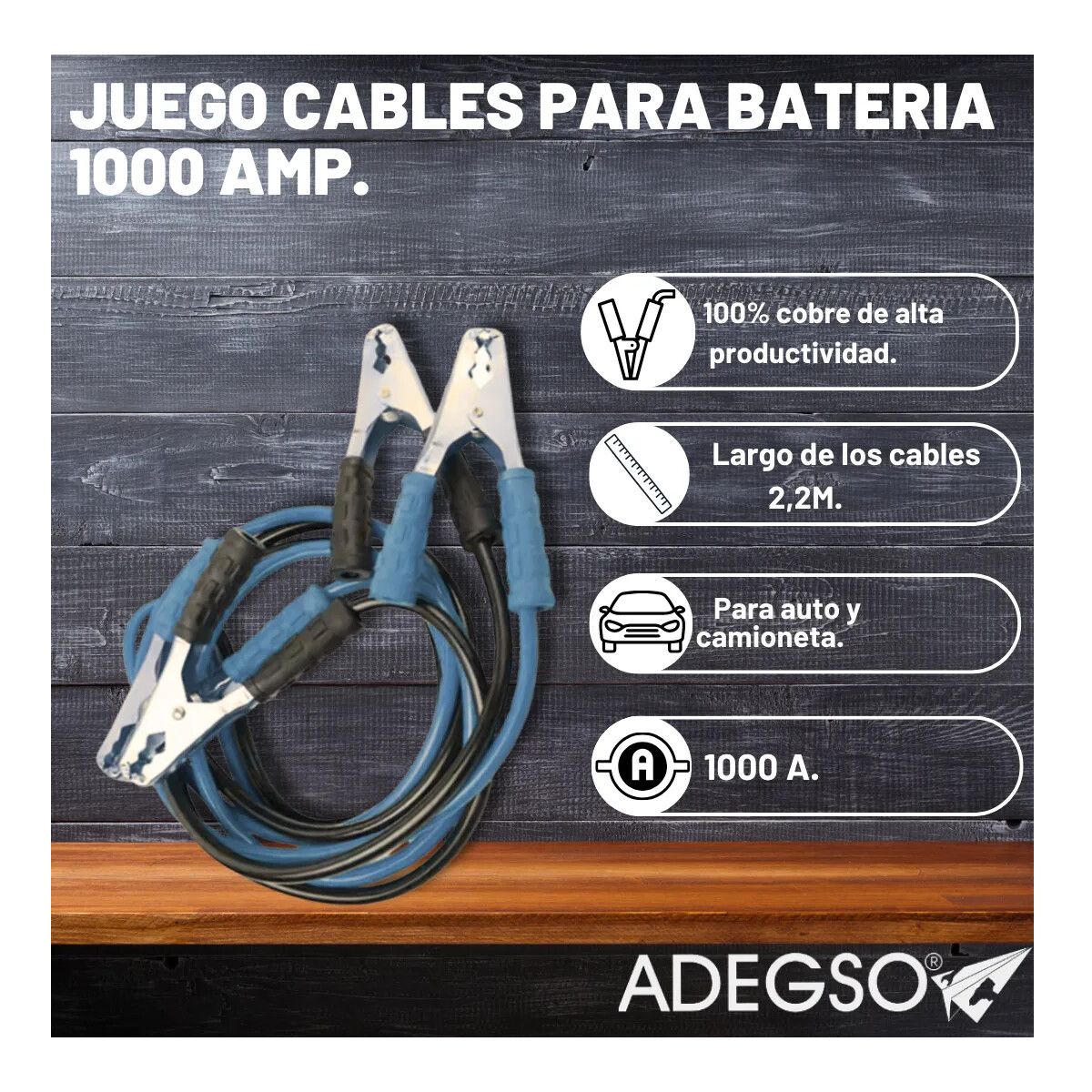 Adegso Juego de Cables Para Batería 1000 Amp - Imagen 2