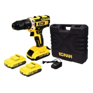 Konan Taladro Atornillador Percutor Inalámbrico 21v 13mm 2 Baterías