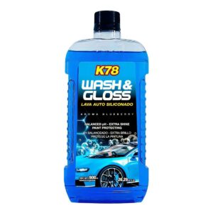 K78 Wash Gloss Lava Auto Siliconado 600ml Shampoo con Cera