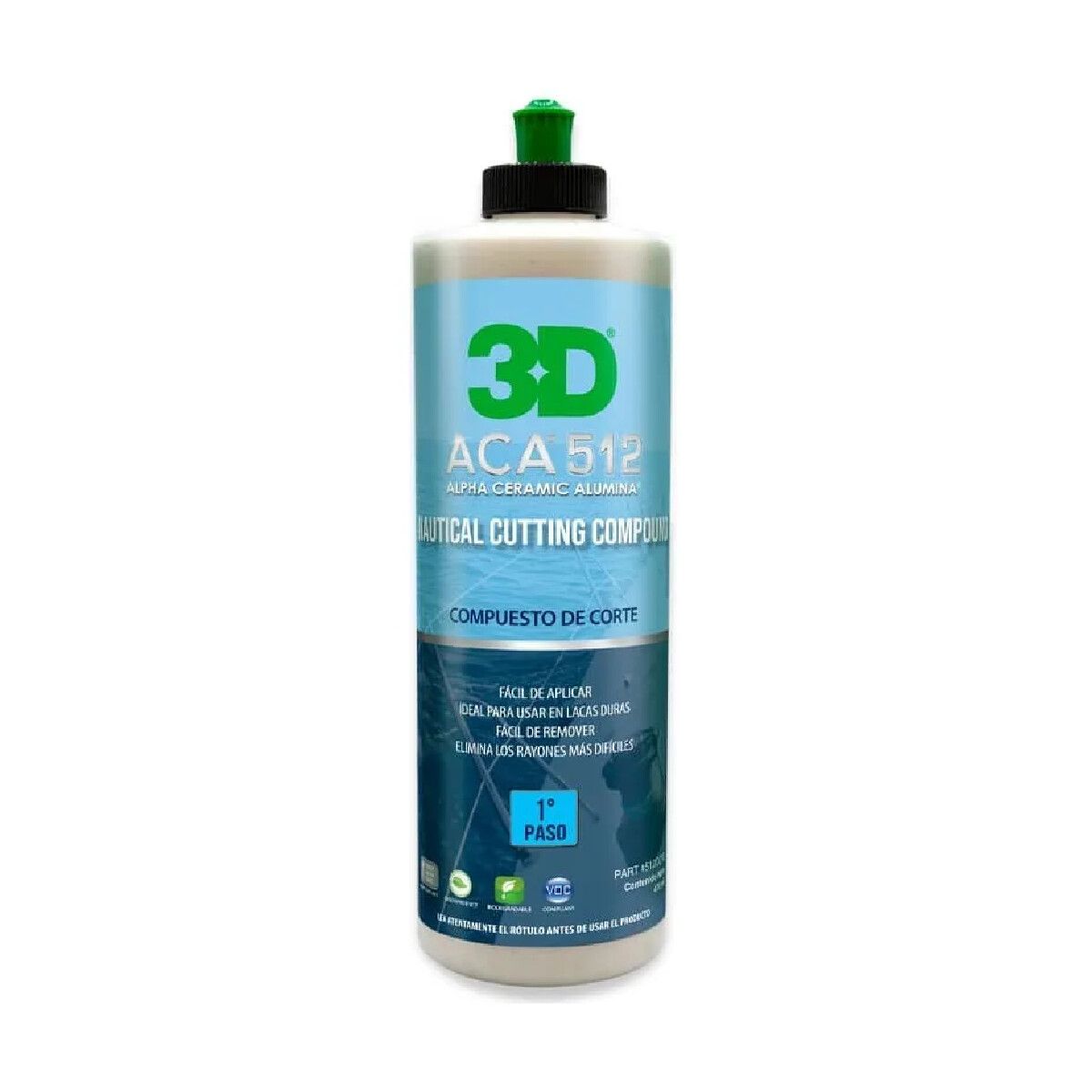 3D ACA 512 Nautica Cutting Compound 500ml Corte Agresivo