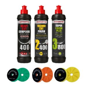 Kit Pulido Menzerna 250ml + Pads Overcars 5 Pulgadas