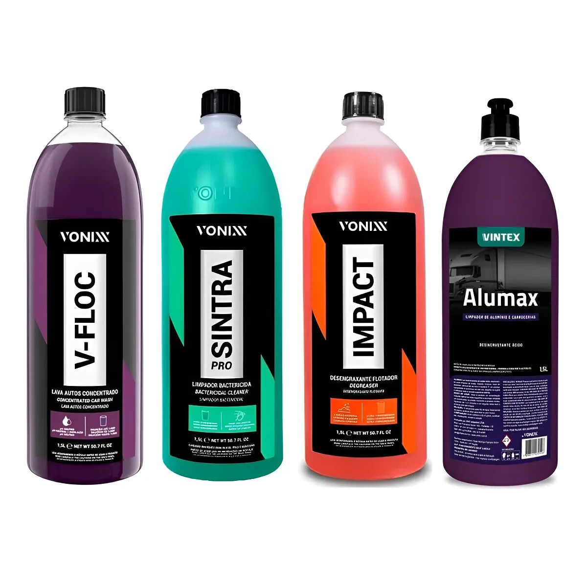 Vonixx Kit Shampoo + Desengrasantes + Apc de 1.5Lts