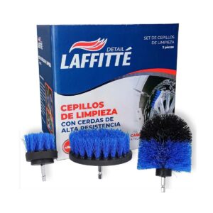 Laffitte Kit de Cepillos Para Taladro x3 Unidades Cerdas Intermedias