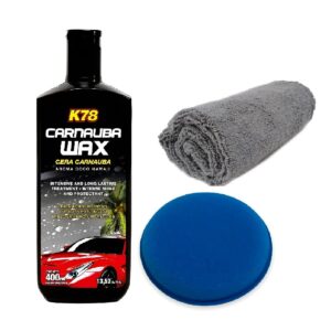 K78 Kit encerado Carnauba Wax + Aplicador + Microfibra