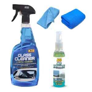 K78 Kit Limpiavidrios + Antiempañante + Microfibras
