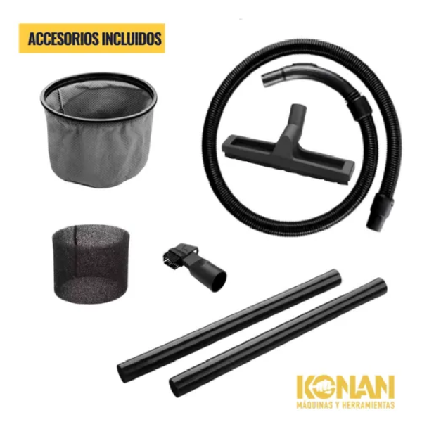 Konan Aspiradora Sopladora 30 Lts Tacho Acero Inoxidable - Imagen 4
