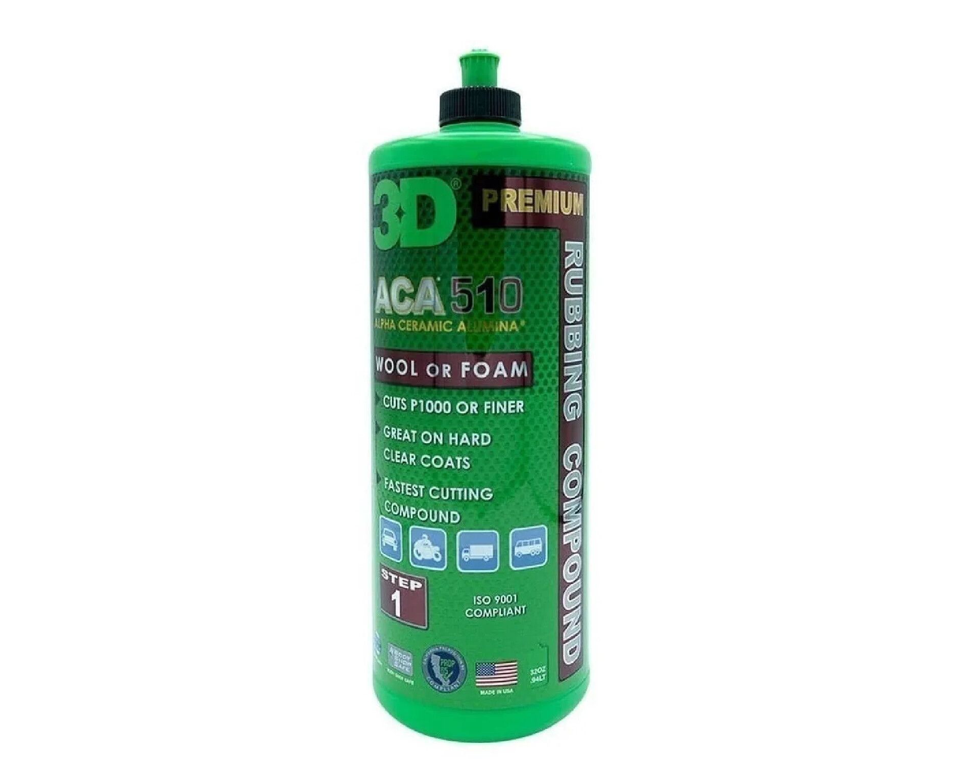 3D Aca 510 Rubbing Compound 1 Lt Pulidor de Corte