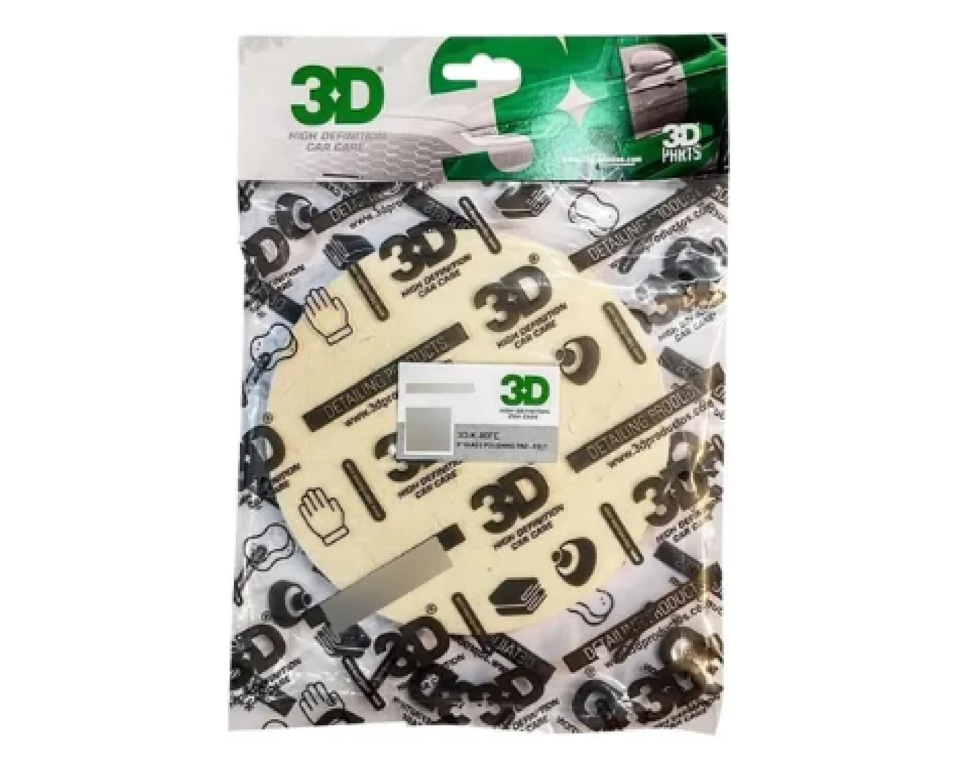 3D Pad de Fieltro 5'' Para Pulido de Vidrios