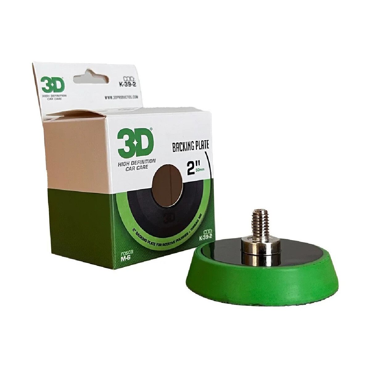 3D Backing Plate 2'' Rosca M6 L-39
