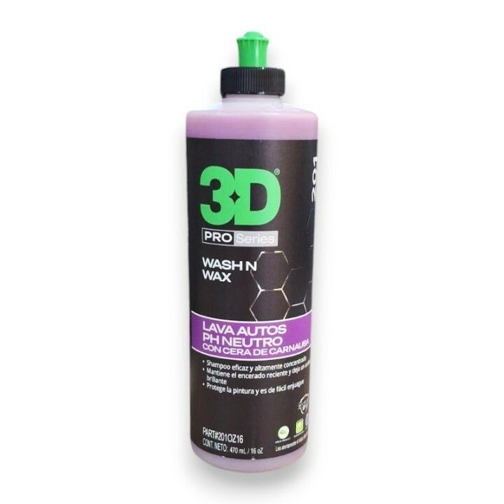 3D Wash & Wax 500ml Shampoo Con Cera
