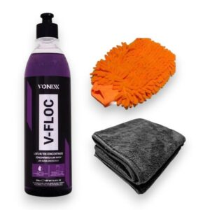 Vonixx Kit de Lavado V-Floc + Manopla + Paño de Secado
