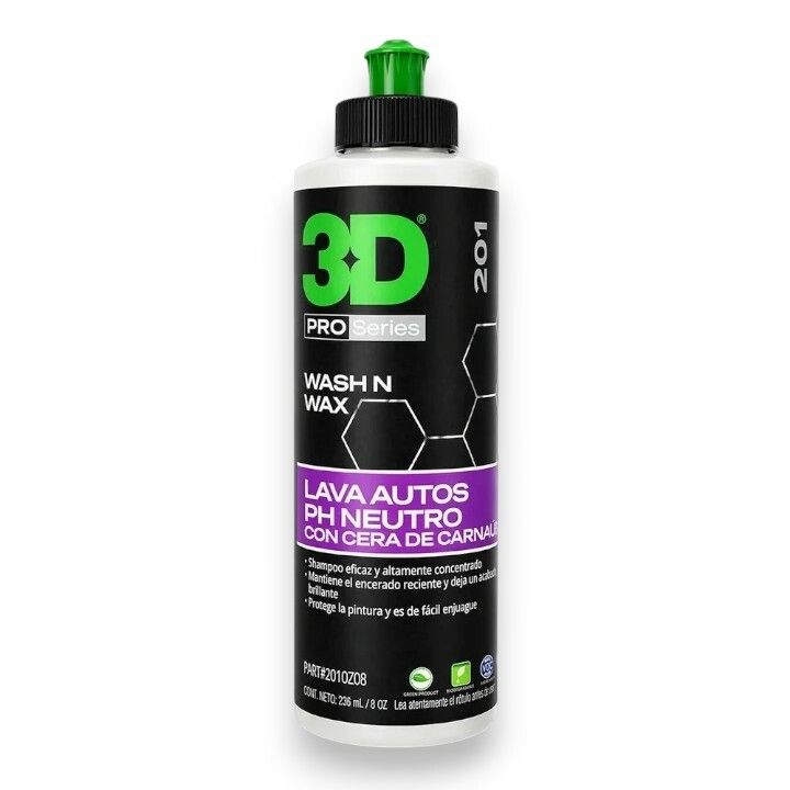 3D Wash Wax 236ml Shampoo Con Cera