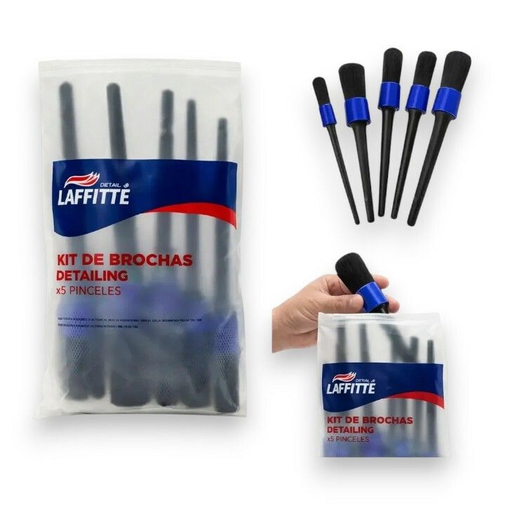 Laffitte Kit de Cepillos Brochas Detallado x5 Unidades
